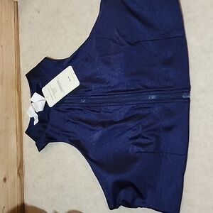 Fabletics Leilani Blue Zip Front Built-In Bra NWT Size 2XL Tank